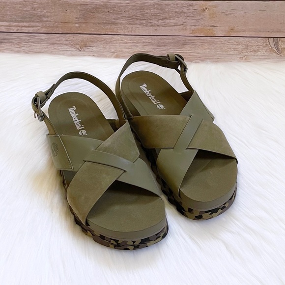 Timberland Women’s Santa Monica Sunrise Olive Sandals - Picture 6 of 8